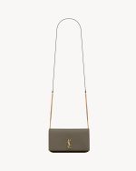 YSL Cassandre Phone Holder in Smooth Leather